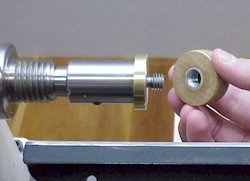 Beal Turning Treen Stopper and Mandrel with Brass Ring