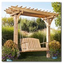 Easy Swinging Arbor with Swing Woodworking Plan
